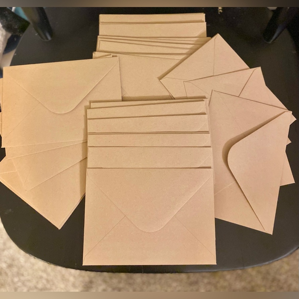 SET OF 25 Brown Paper Recyclable Envelopes - NEW